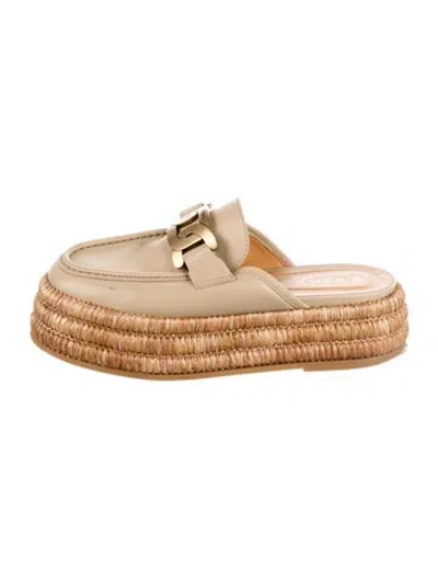 Pre-owned Tod's Leather Mules In Black