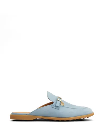 Tod's Leather Mules In Blue