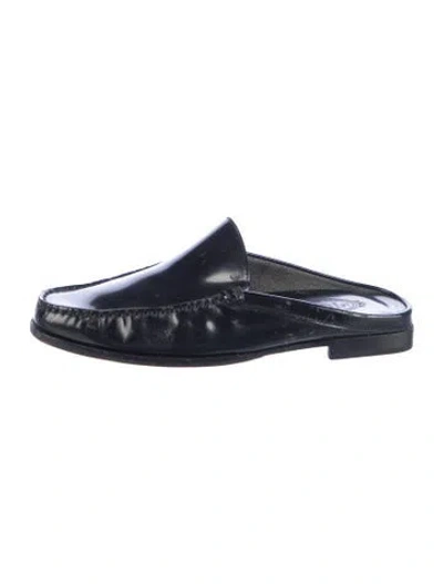Pre-owned Tod's Leather Mules In Blue