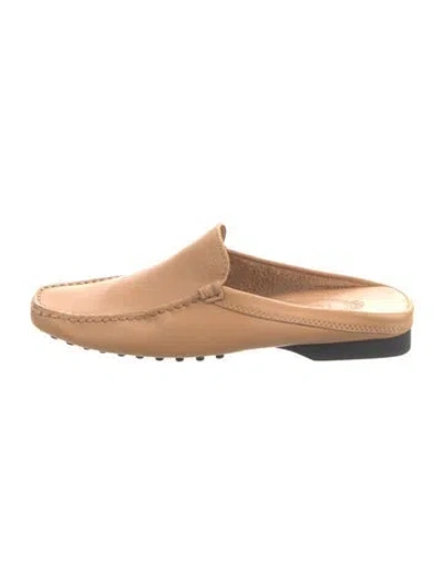 Pre-owned Tod's Leather Mules In Brown