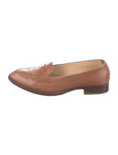 Pre-owned Tod's Leather Mules In Brown