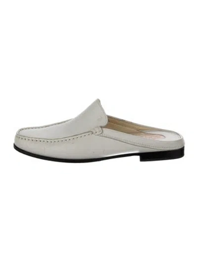 Pre-owned Tod's Leather Mules In Gray