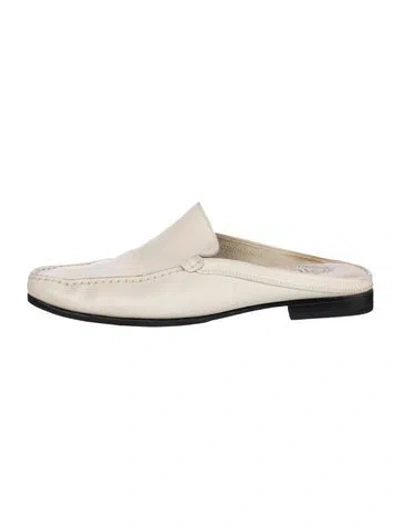 Pre-owned Tod's Leather Mules In Neutral