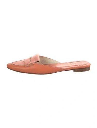 Pre-owned Tod's Leather Mules In Orange