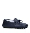 Tod's Leather Nuove City Gommini Driving Shoes In Navy