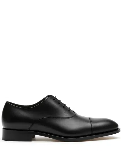 Tod's Leather Oxford Shoes In Black