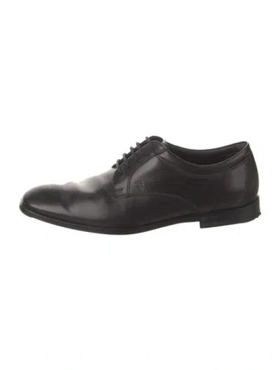 Pre-owned Tod's Leather Oxfords In Black