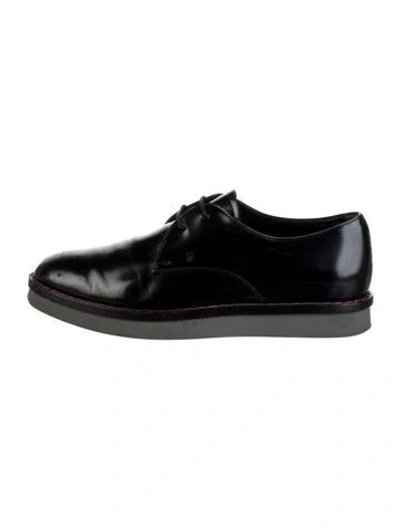 Pre-owned Tod's Leather Oxfords In Black