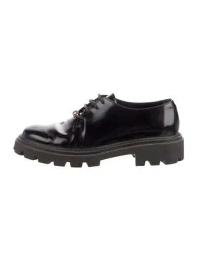 Pre-owned Tod's Leather Oxfords In Black