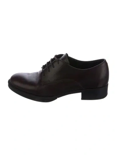 Pre-owned Tod's Leather Oxfords In Black