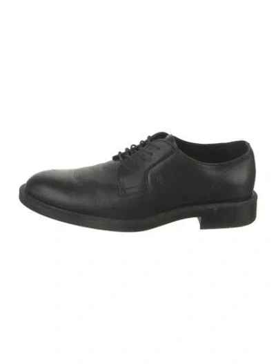 Pre-owned Tod's Leather Oxfords In Black