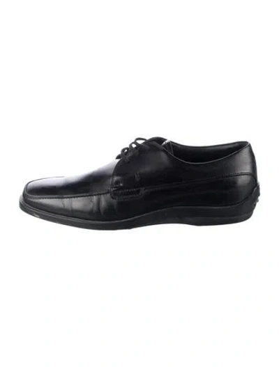 Pre-owned Tod's Leather Oxfords In Black