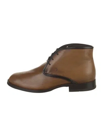 Pre-owned Tod's Leather Oxfords In Brown