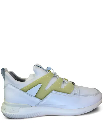 Tod's Leather Panel Sneakers In White