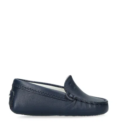 Tod's Tods Navy Baby Gommini Leather Driving Shoes