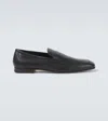 Tod's Pointed Toe Slip-on Loafers With Cut-out Detail In Black