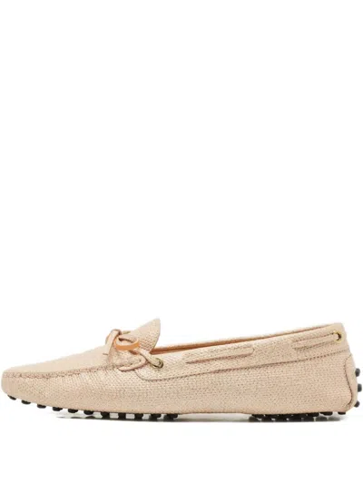 Pre-owned Tod's Leather Penny Loafers In Neutral