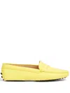 Tod's Leather Penny Loafers In Yellow