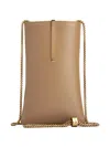 Tod's Leather Phone Holder In Neutrals
