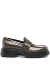 Tod's Leather Platform Loafers In Multi