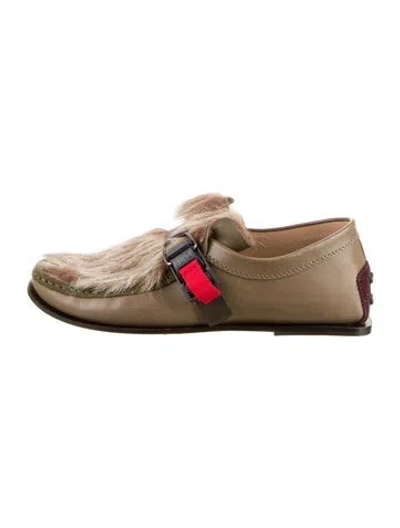 Pre-owned Tod's Leather Printed Mules In Neutral