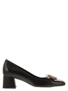 Tod's Women's Leather Pumps With Chain In Black