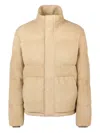 Tod's Leather Quilted Jacket In Neutral