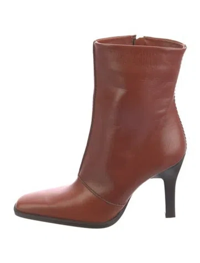 Pre-owned Tod's Leather Rain Boots In Brown