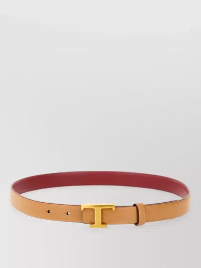 Tod's Leather Reversible Belt In Brown