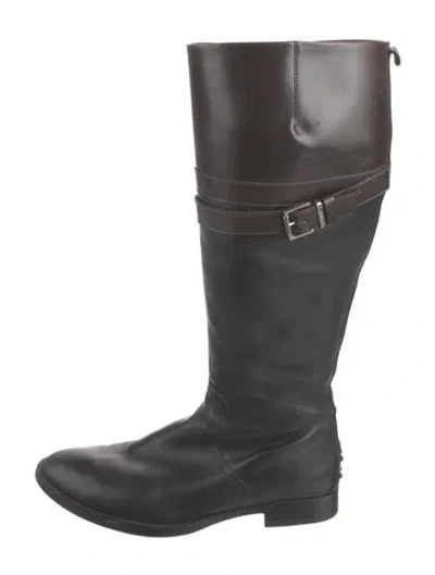 Pre-owned Tod's Leather Riding Boots In Multi