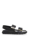 Tod's Sandal With Two Leather Straps In Black