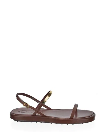 Tod's Sandalo In Pelle In Blue