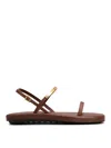 Tod's Leather Sandal In Brown