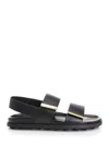 Tod's Sandal With Two Leather Straps In Black