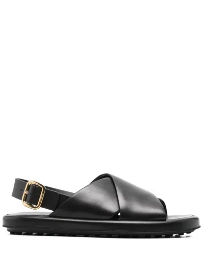 Tod's Leather Sandals In 黑色