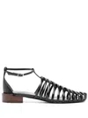 Tod's Leather Sandal In Black