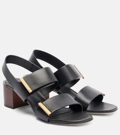 Tod's Leather Strappy Sandals In Black