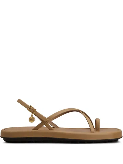 Tod's Sandalen Aus Leder In Braun