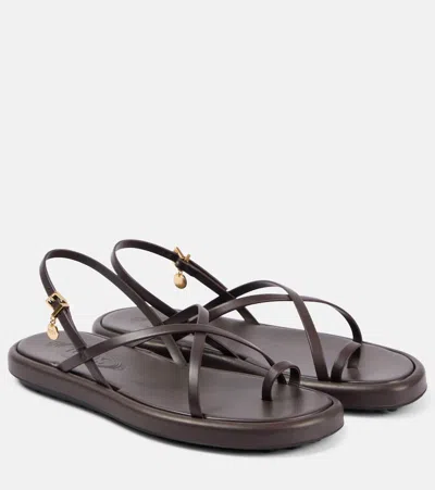 Tod's Sandalen Aus Leder In Brown