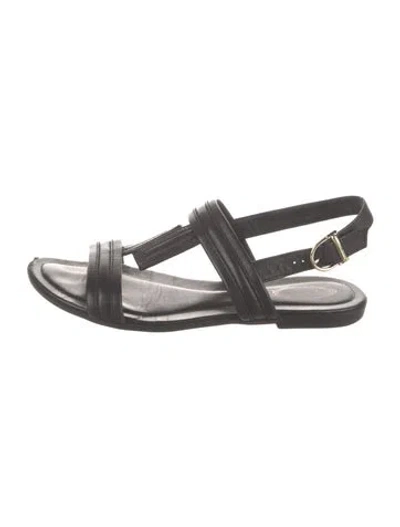 Pre-owned Tod's Leather Sandals In Gray