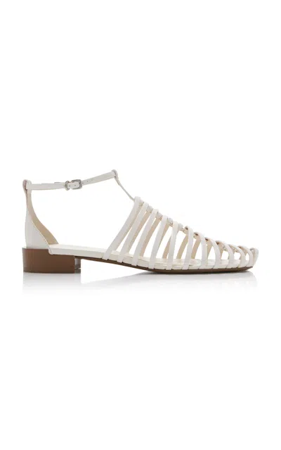 Tod's Leather Sandals In White