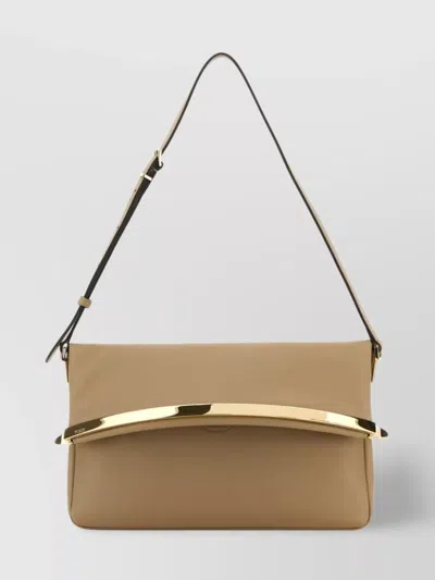Tod's Leather Shoulder Bag Adjustable Strap In Brown
