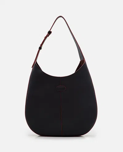 Tod's Leather Shoulder Bag In Black