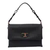 Tod's Flap T Timeless Shoulder Bag In Black