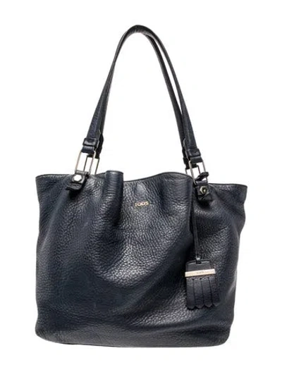 Pre-owned Tod's Leather Shoulder Bag In Blue