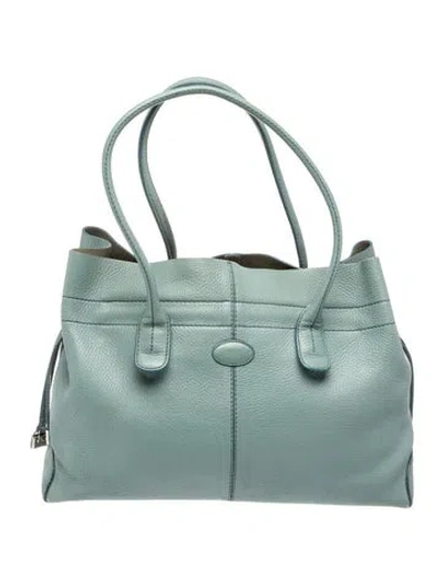Pre-owned Tod's Leather Shoulder Bag In Blue
