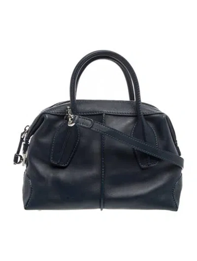 Pre-owned Tod's Leather Shoulder Bag In Blue
