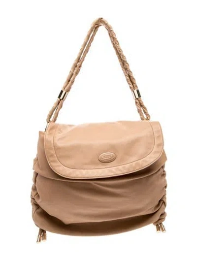 Pre-owned Tod's Leather Shoulder Bag In Brown