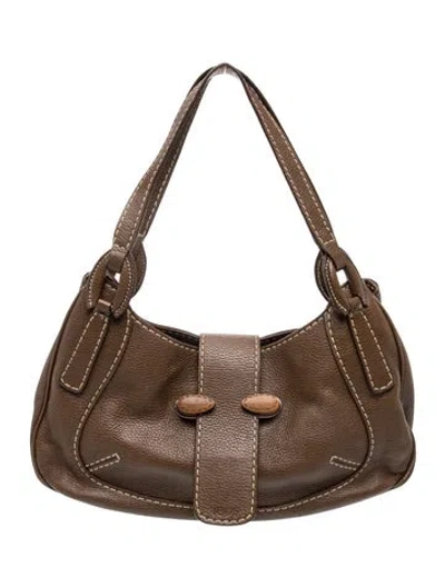 Pre-owned Tod's Leather Shoulder Bag In Brown