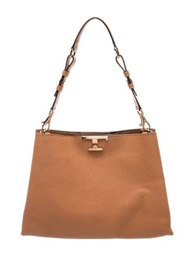 Pre-owned Tod's Leather Shoulder Bag In Brown